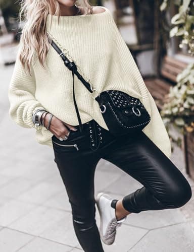 Women's Oversized Batwing Sleeve Sweater