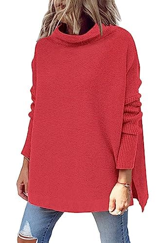 Women's Oversized Mock Turtleneck Sweater