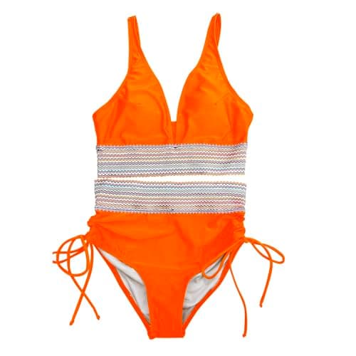 High-Waisted Tummy Control Color Block Bikini Sets Summer Swimwear