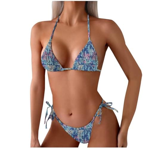 Cethrio Triangle Bikini Sets for Women: Plus Size Tummy Control Swimwear