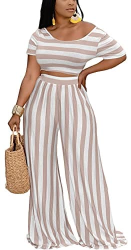 BFFBABY Women's Sexy Backless Crop Top & High Waist Wide Leg Pants Set