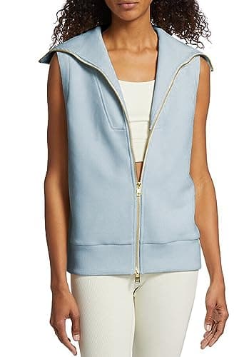 Viottiset Women's Ribbed Sleeveless Sweatshirt Vest for Fall