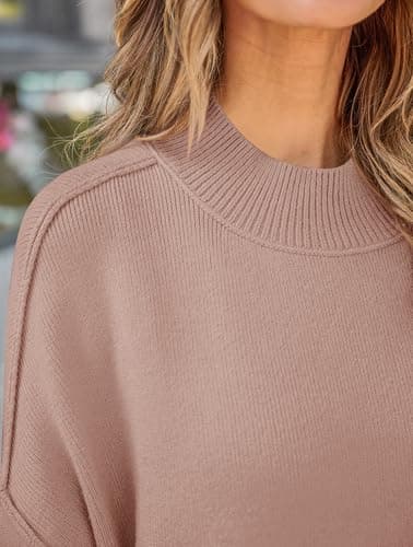 ZESICA Women's Casual Oversized Long Sleeve Ribbed Knit Pullover Sweater Tops