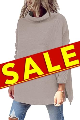 Women's Oversized Mock Turtleneck Sweater