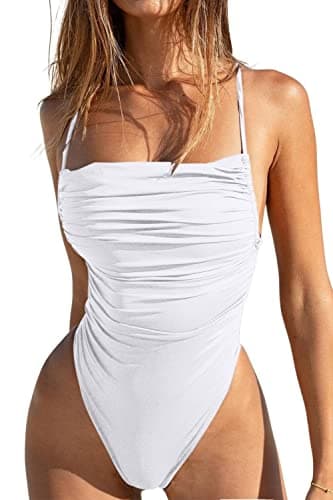 Mulisky Women's Tummy Control High-Waisted One Piece Swimsuit