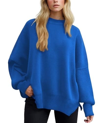 Simier Fariry 2024 Women's Oversized Batwing Knit Sweater Pullover Legging Tunic