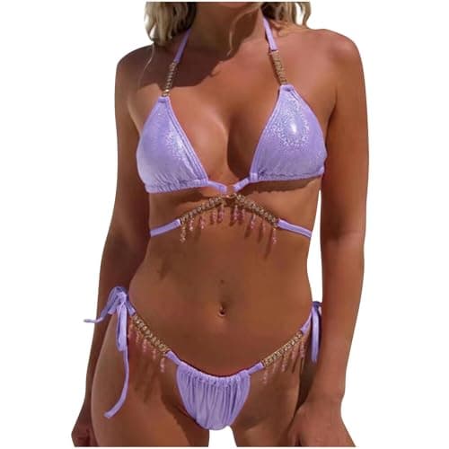 Cethrio Triangle Bikini Sets for Women: Plus Size Tummy Control Swimwear