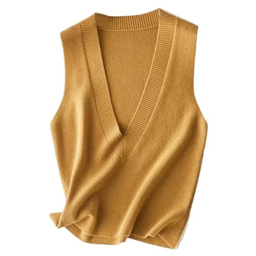 Blostirno Women's V-Neck Knit Sweater Vest Tops