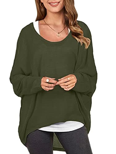ZANZEA Women's Off-Shoulder Batwing Sleeve Oversized Top