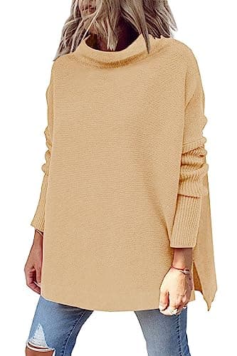 Women's Oversized Mock Turtleneck Sweater