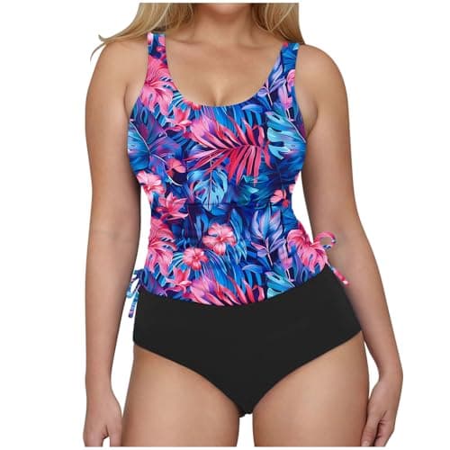 Cethrio Women's Tummy-Control Tankini Swimsuit