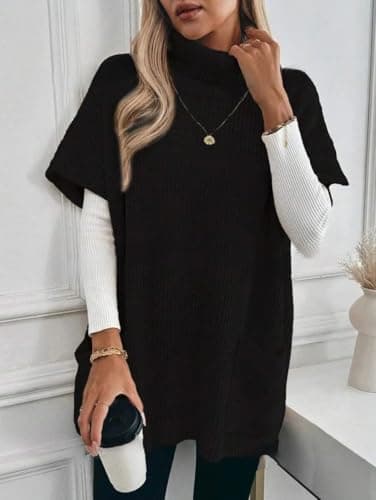 Oversized Turtleneck Sweater Dress for Women by ZAFUL