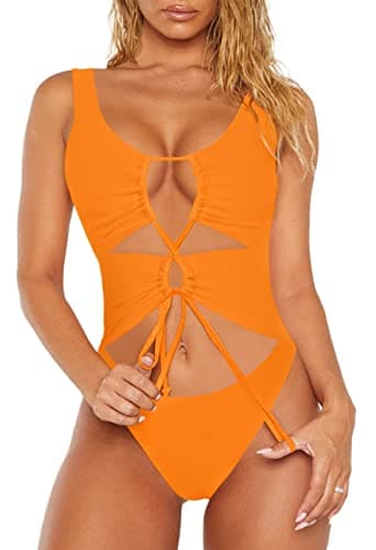 Sovoyontee Women's Cheeky One Piece Swim Suit