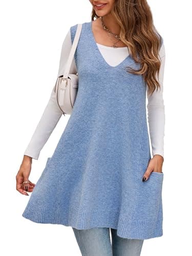 Casual V-Neck Sleeveless Sweater Vest for Women