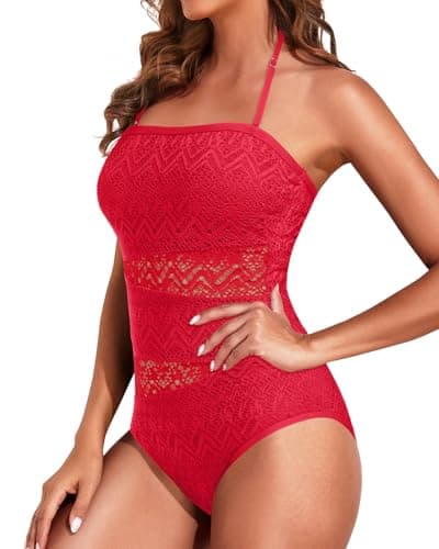 Sexy Women's Mesh One Piece Strapless Swimsuit