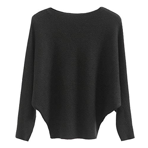 GABERLY Women's Boat Neck Batwing Dolman Knit Sweaters & Pullovers