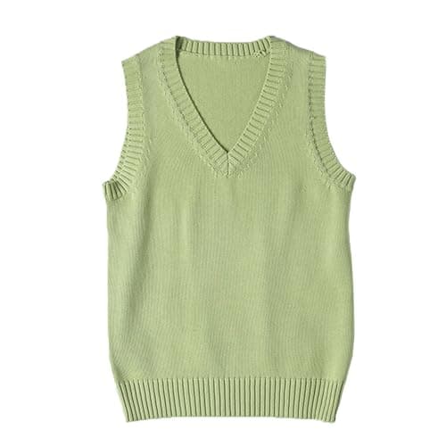 ZUEVI Women's Classic V-Neck Sleeveless Knit Vest