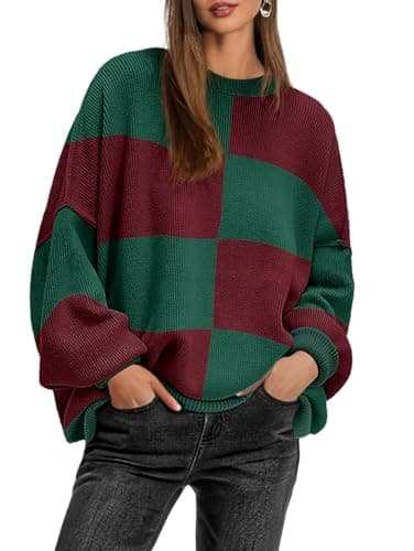 Lepunuo Women's Oversized Batwing Long-Sleeve Knit Sweater