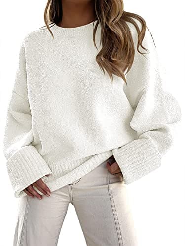 LILLUSORY Women's Oversized Fuzzy Chunky Warm Pullover Sweater