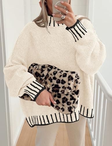 PRETTYGARDEN Women's Winter Oversized Chunky Knit Sweater Tops