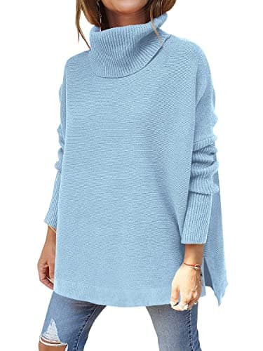 ANRABESS Women's Oversized Turtleneck Batwing Sweater Tops - Casual Fall 2024 Outfits