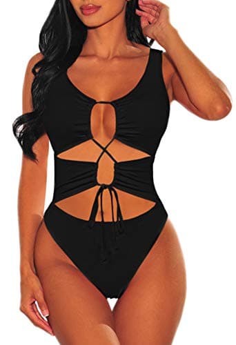 Sovoyontee Women's Cheeky One Piece Swim Suit