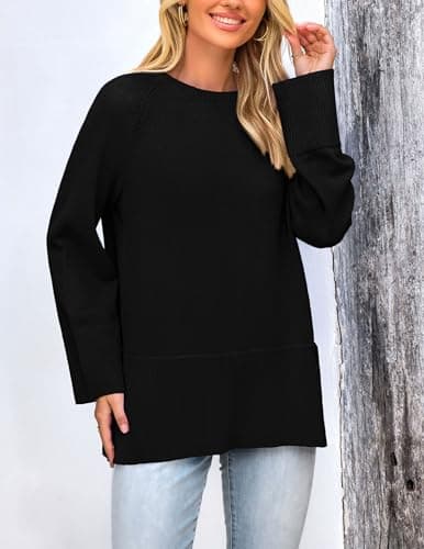 PRETTYGARDEN Women's Knit Long Sleeve Pullover Tunic Sweater