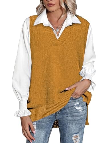 Women's Oversized Knitted Sweater Vest for Fall 2024