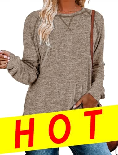 Aokosor Women's Long Sleeve Tunic Tops for Leggings