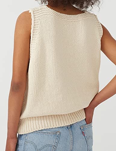 Locachy Women's V-Neck Sleeveless Knit Pullover Casual Vest