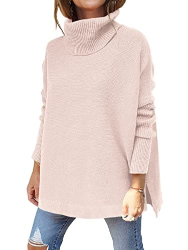 ANRABESS Women's Oversized Turtleneck Batwing Sweater Tops - Casual Fall 2024 Outfits
