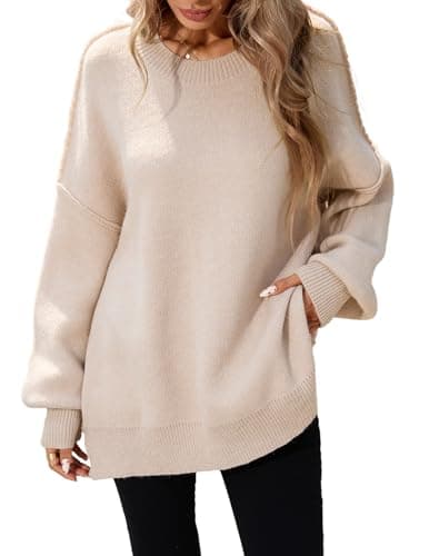 Libsorge Women's Oversized Batwing Long Sweater Top 2024 Fall