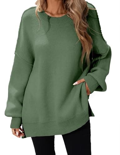 Libsorge Women's Oversized Batwing Long Sweater Top 2024 Fall