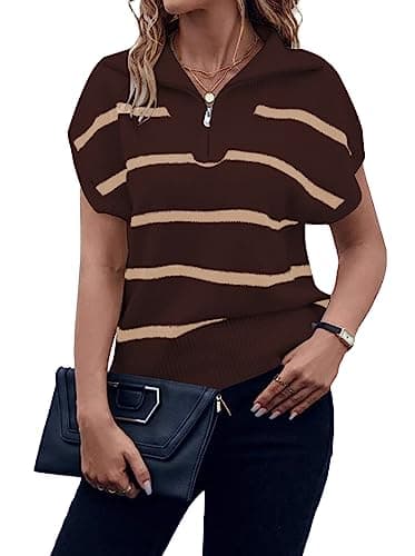 Viottiset Women's Sleeveless Striped Sweater Shirt