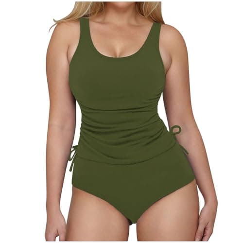 Cethrio Women's Tummy-Control Tankini Swimsuit