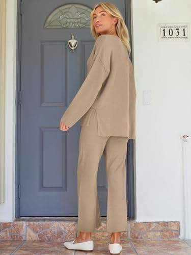 LILLUSORY Women's Oversized Slouchy 2-Piece Knit Lounge Set