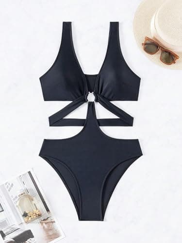 High Backless One Piece Swimsuit for Women