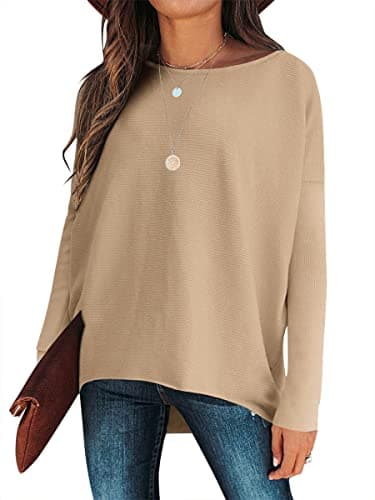 Caracilia Women's Oversized Fall Batwing Knit Sweater
