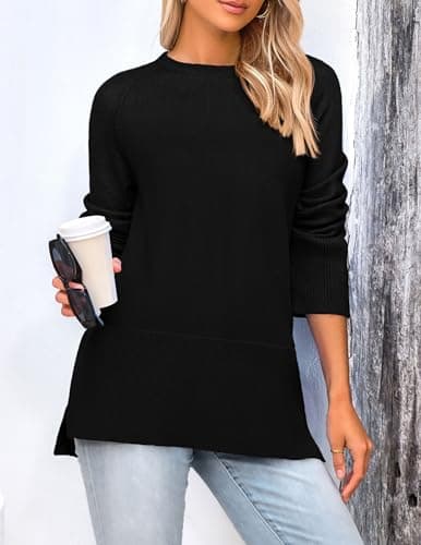 PRETTYGARDEN Women's Knit Long Sleeve Pullover Tunic Sweater