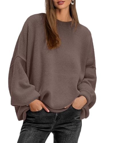 Lepunuo Women's Oversized Batwing Long-Sleeve Knit Sweater