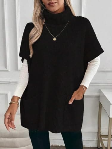 Oversized Turtleneck Sweater Dress for Women by ZAFUL