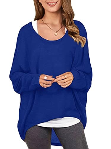 ZANZEA Women's Off-Shoulder Batwing Sleeve Oversized Top