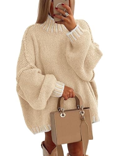 PRETTYGARDEN Women's Winter Oversized Chunky Knit Sweater Tops