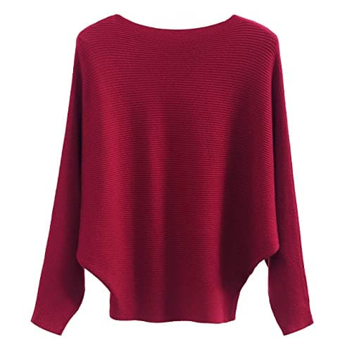 GABERLY Women's Boat Neck Batwing Dolman Knit Sweaters & Pullovers