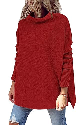 Women's Oversized Mock Turtleneck Sweater