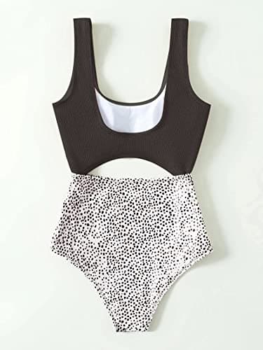 Floerns Women's High Waisted Cut Out Monokini One Piece Swimsuit