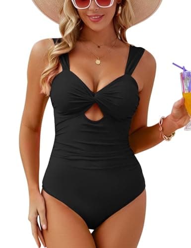 VIMPUNEC Women's High-Waisted Tummy Control One-Piece Swimwear