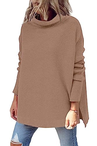 Women's Oversized Mock Turtleneck Sweater