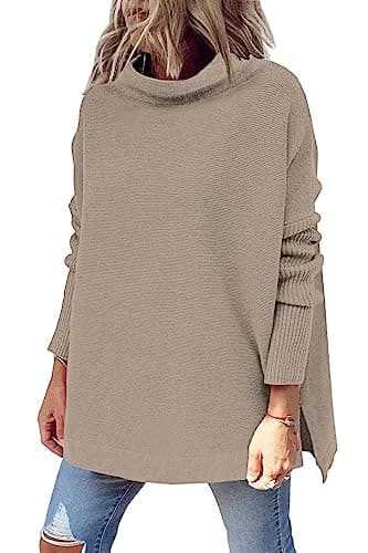 Women's Oversized Mock Turtleneck Sweater