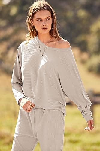 PRETTYGARDEN Women's Spring Fall Fashion 2Piece Sweatpants Long Sleeve Pullover Lounge Set
